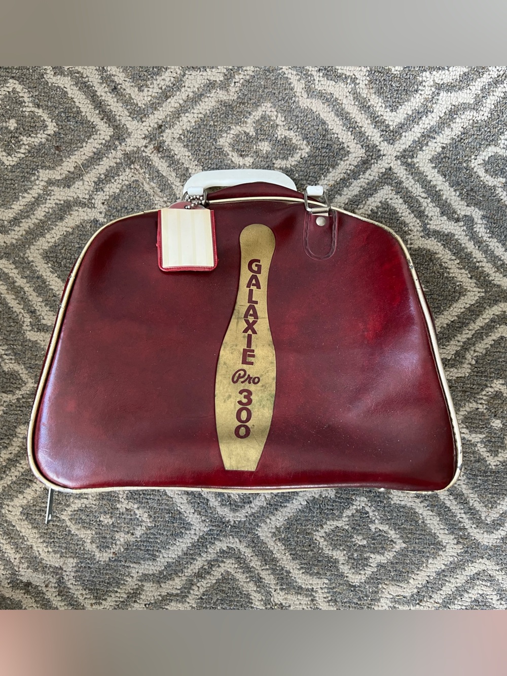 Vintage Burgundy Galaxie Pro 300 Bowling Bag
